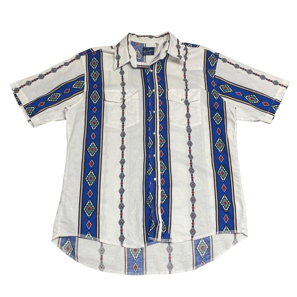 Vintage Wrangler Aztec Stripe Western Shirt